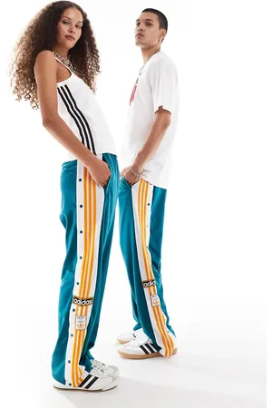 adidas Pantalones de chándal color cerceta con detalles naranjas Adibreak de -Azul
