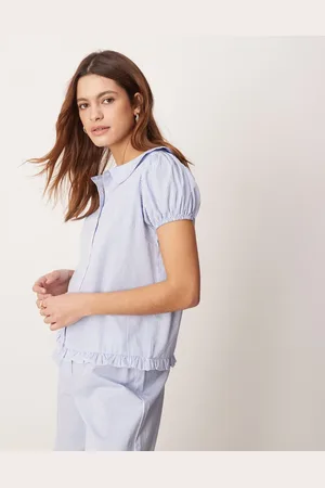 ASOS Blusa de pijama a con cuello babero de (parte de un conjunto)-Multicolor