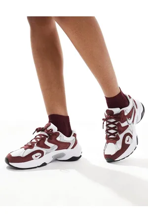 Nike Zapatillas de deporte blancas y burdeos AL8 de
