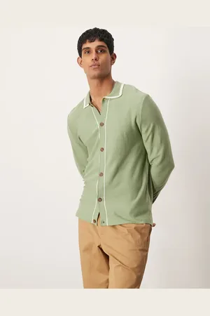 ASOS Polo holgado con botones de -Azul