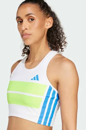 adidas Top corto blanco estilo retro Adizero de adidas Running