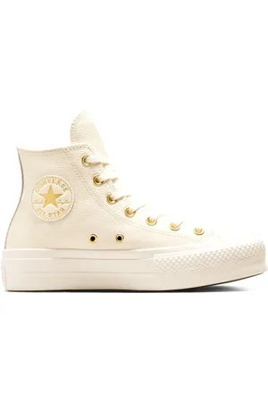 Converse Zapatillas de deporte color garza y doradas con plataforma Chuck Taylor All Star Lift Platform Golden de -Marrón