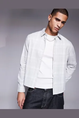 ASOS Camisa a cuadros de corte cuadrado estándar de