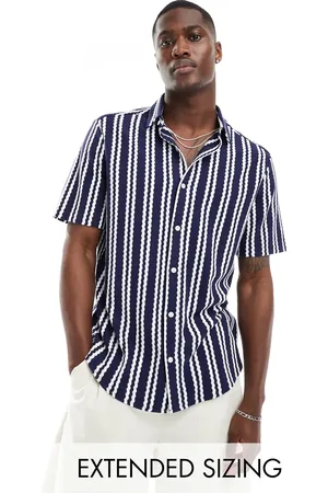 ASOS Camisa a rayas de corte estándar de tejido texturizado de