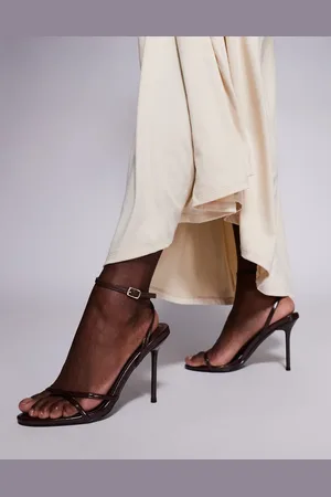 Simmi London Sandalias marrón minimalistas de tacón Vitani de SIMMI London