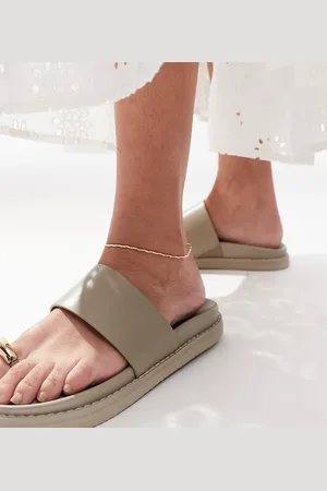 ASOS Tobillera dorada con diseño ondulado de