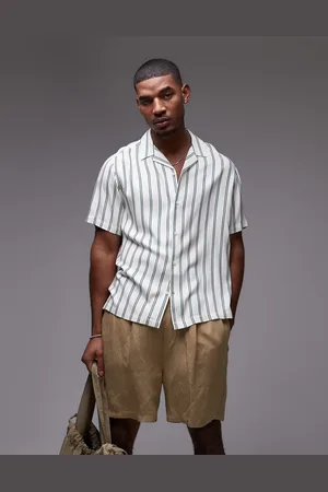 Topman Camisa a rayas de manga corta de