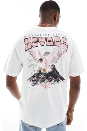 Only & Sons Camiseta blanca extragrande con estampado trasero "Nevada" de