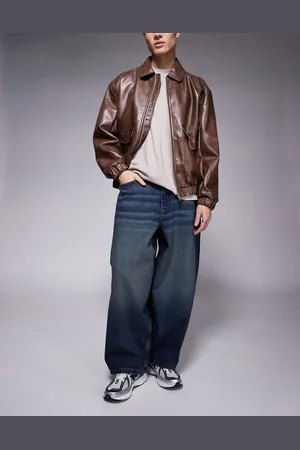 ASOS Vaqueros holgados y extragrandes con lavado azul oscuro y tintado vintage de