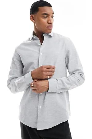 ASOS Camisa de vestir de corte estándar de lino de