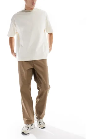 JACK & JONES Chinos beis de estilo oficina de corte ancho Bill de -Neutro