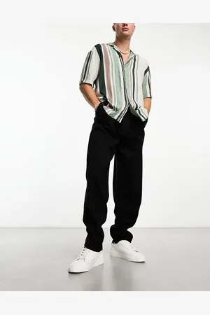 Only & Sons Pantalones de vestir negros holgados con detalle de pinzas de