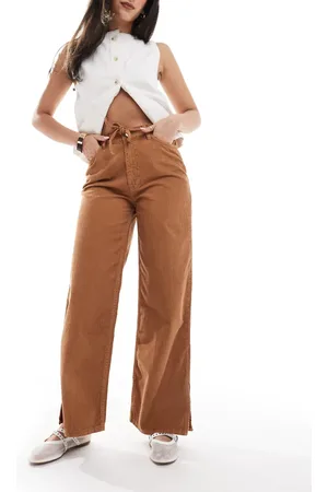 ASOS Pantalones color tostado de pernera recta de pana de -Marrón