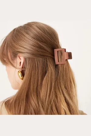 DesignB London Pinza para el cabello pequeña claro cuadrada de