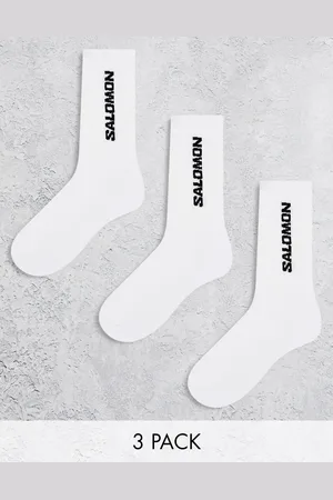 Salomon Pack de 3 pares de calcetines blancos diarios unisex deportivos de