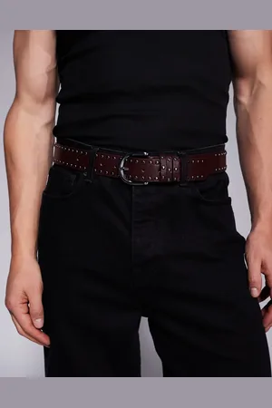 ASOS Cinturón con tachuelas de -Rojo