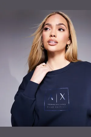 Armani Exchange Sudadera con logo en la parte central del pecho de