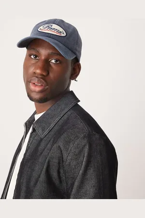 ASOS Gorra de béisbol vaquera con estampado gráfico de -Azul