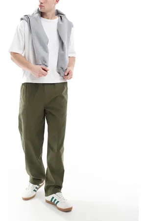 Farah Pantalones caqui de corte suelto de lona Greenport de