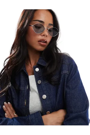 ASOS Gafas de sol brillante ovaladas de metal de