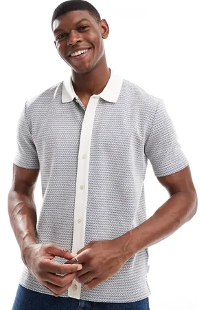 Paul Smith Polo azul con detalle en contraste de punto de