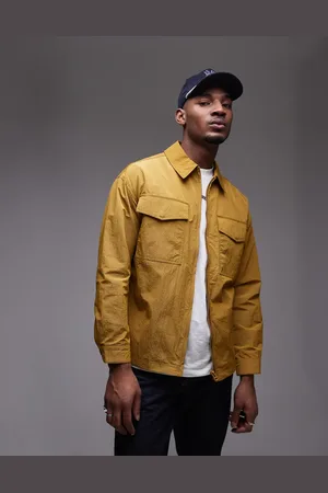 Topman Chaqueta amarillo ligera de tejido antidesgarros de