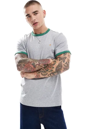 Farah Camiseta y verde con ribetes Groves de