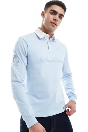 New Era Polo claro de estilo rugby con logo de los LA Dodgers de