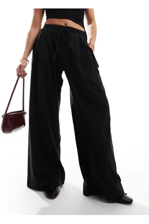 Cotton On Pantalones negros con raya diplomática sin cierres de Cotton On