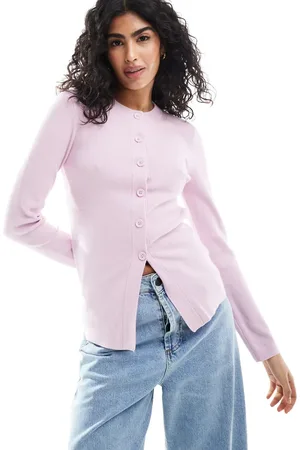 ASOS Cárdigan largo con cuello redondo de