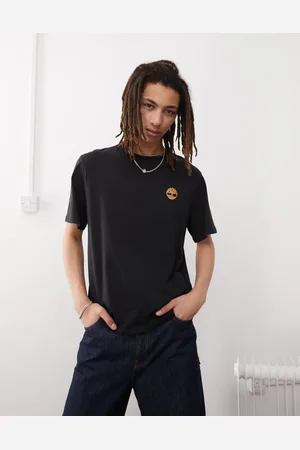 Timberland Camiseta negra con logo estampado en la espalda de
