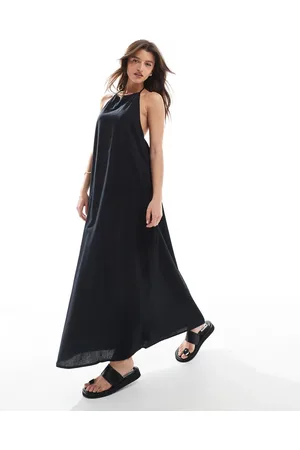 Esmée Vestido largo con cuello alto exclusivo de