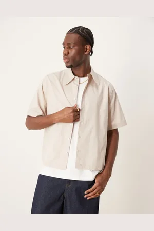 ASOS Camisa de corte cuadrado holgado de -Neutro