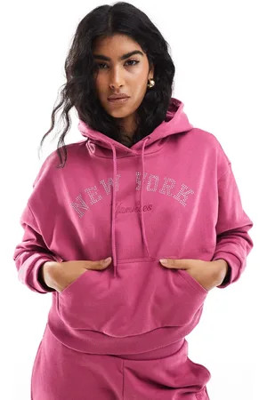 New Era Sudadera con capucha y logo adornado de los NY Yankees de (parte de un conjunto)