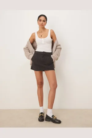 Dickies Minifalda negra a rayas de estilo worker Service de