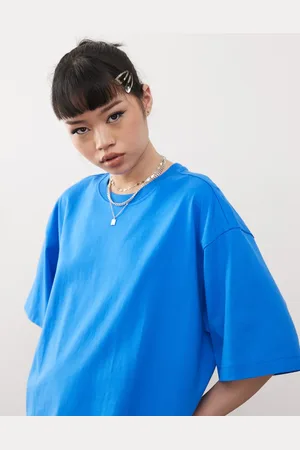 Weekday Camiseta azul extragrande de