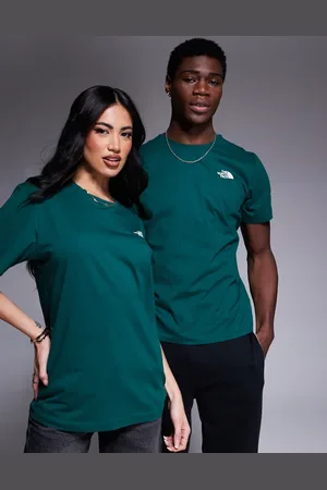 The North Face Camiseta verde con estampado del logo en la espalda NSE Box de