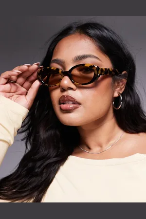 Quay Australia Gafas de sol efecto carey con montura ovalada estrecha y lentes pálido Felt Cute de Quay