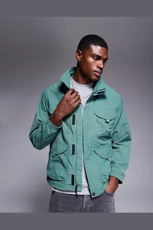 The North Face Chaqueta verde utilitaria y convertible de