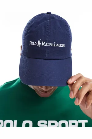 Ralph Lauren Gorra de béisbol con logo de texto e icono de sarga de