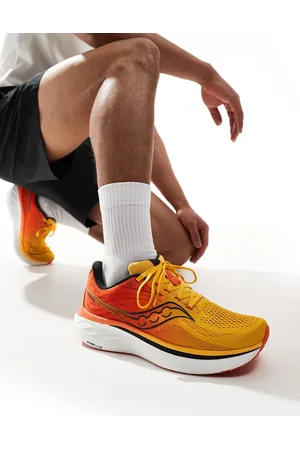 Saucony Zapatillas de deporte amarillo polen y rojo pimiento para correr Ride 18 de -Naranja