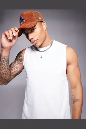 ASOS Camiseta blanca sin mangas de corte cuadrado de
