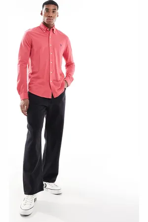 Ralph Lauren Camisa rojo tenue con logo de icono de piqué de