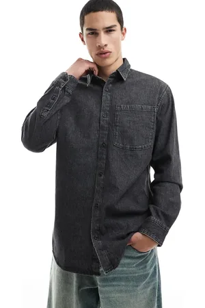 JACK & JONES Camisa vaquera negro lavado de manga larga de