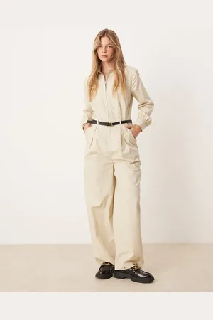ASOS Mono color de estilo worker con cinturón y detalle de bolsillo con botón de -Multicolor