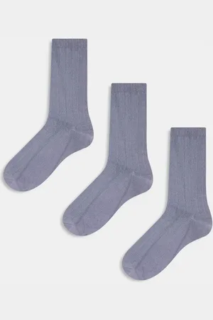 ASOS Pack de 3 pares de calcetines grises de canalé de