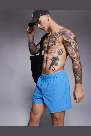 ASOS Shorts de baño cortos azules de sirsaca de