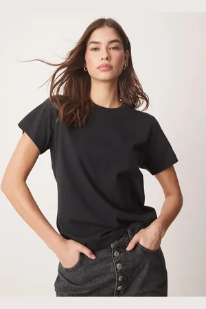 Abercrombie & Fitch Camiseta negra de manga corta holgada de