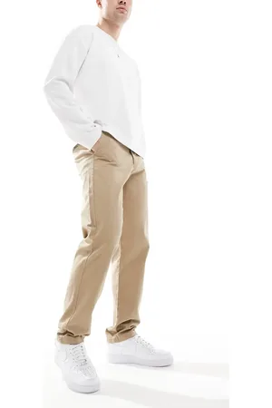 JJ Pantalones chinos beis de corte suelto de -Neutro