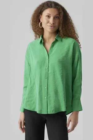VERO MODA Camisa verde luminoso de